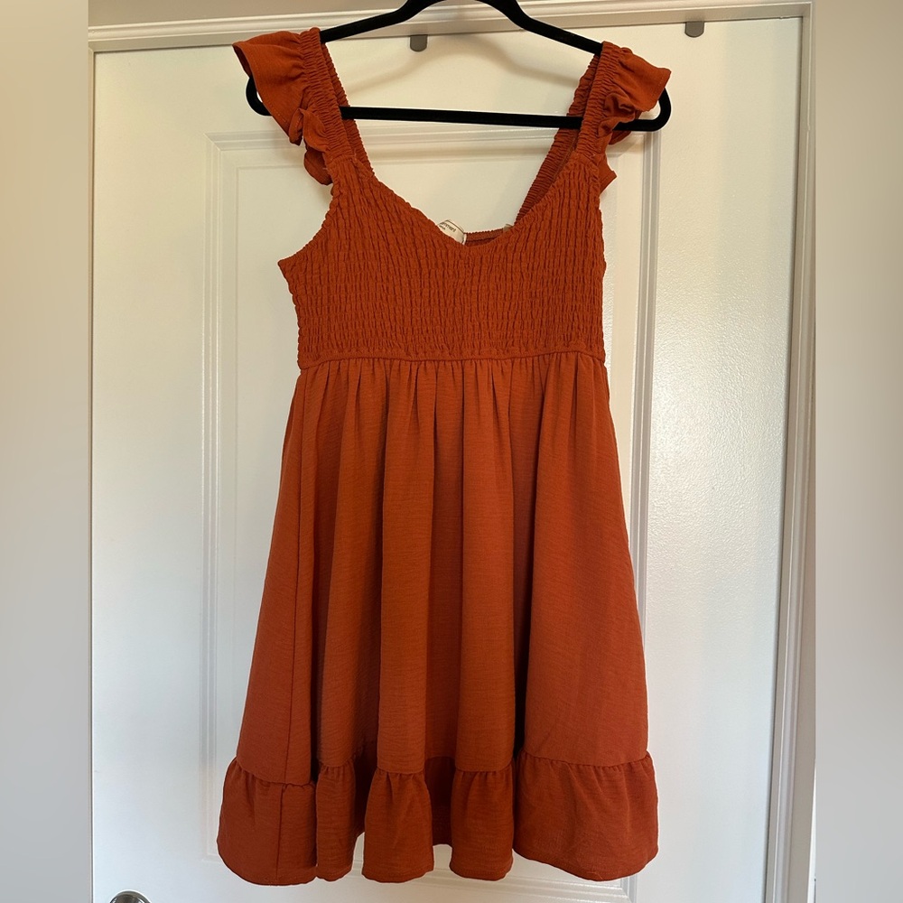 Women’s Orange Sleeveless Dress